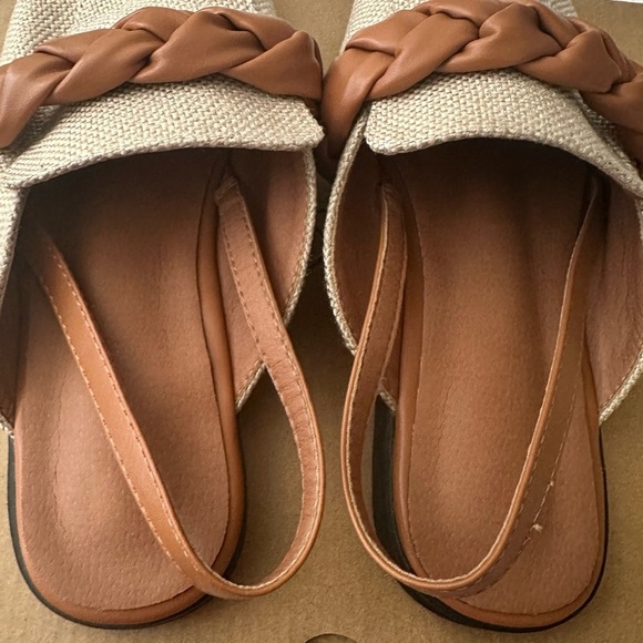 SHEIN Braided Tan/Camel Shoe Slingback Flats - Size 39/7.5 - NWOB - Picture 4 of 6